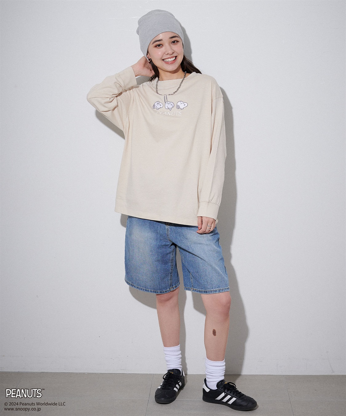 Life Style by cross marche 【PEANUTS/ピーナッツ】スヌーピー/SNOOPY  フロント刺繍デザインロンT_sub_10