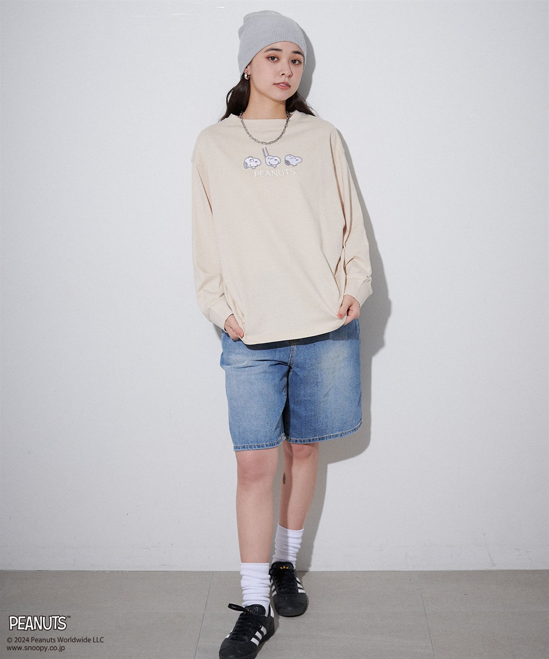 Life Style by cross marche 【PEANUTS/ピーナッツ】スヌーピー/SNOOPY  フロント刺繍デザインロンT_sub_11