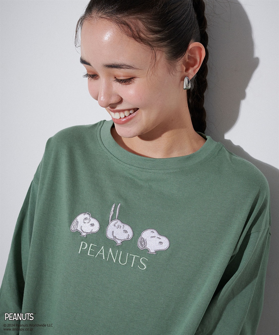 Life Style by cross marche 【PEANUTS/ピーナッツ】スヌーピー/SNOOPY  フロント刺繍デザインロンT_sub_13