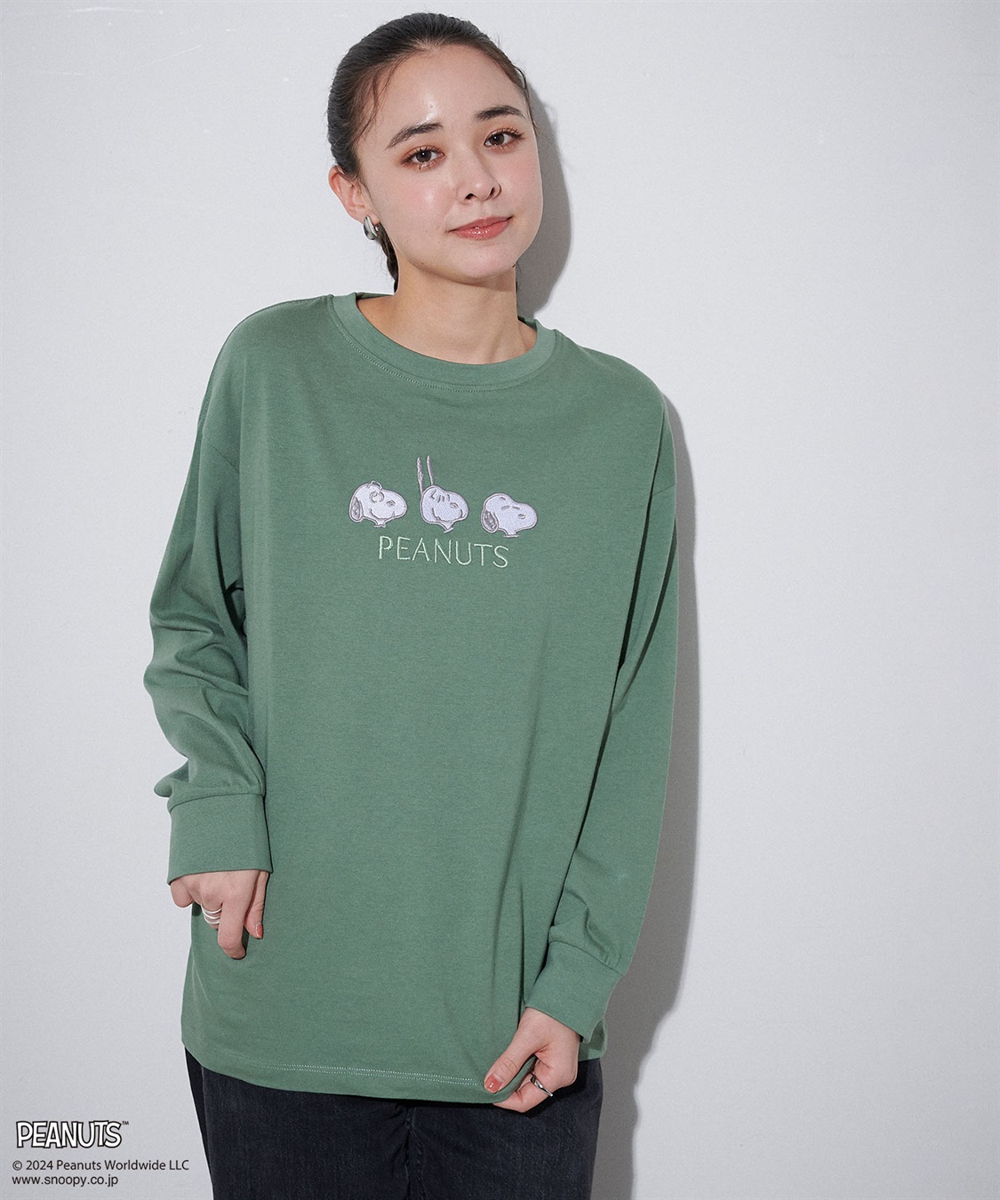 Life Style by cross marche 【PEANUTS/ピーナッツ】スヌーピー/SNOOPY  フロント刺繍デザインロンT_sub_14