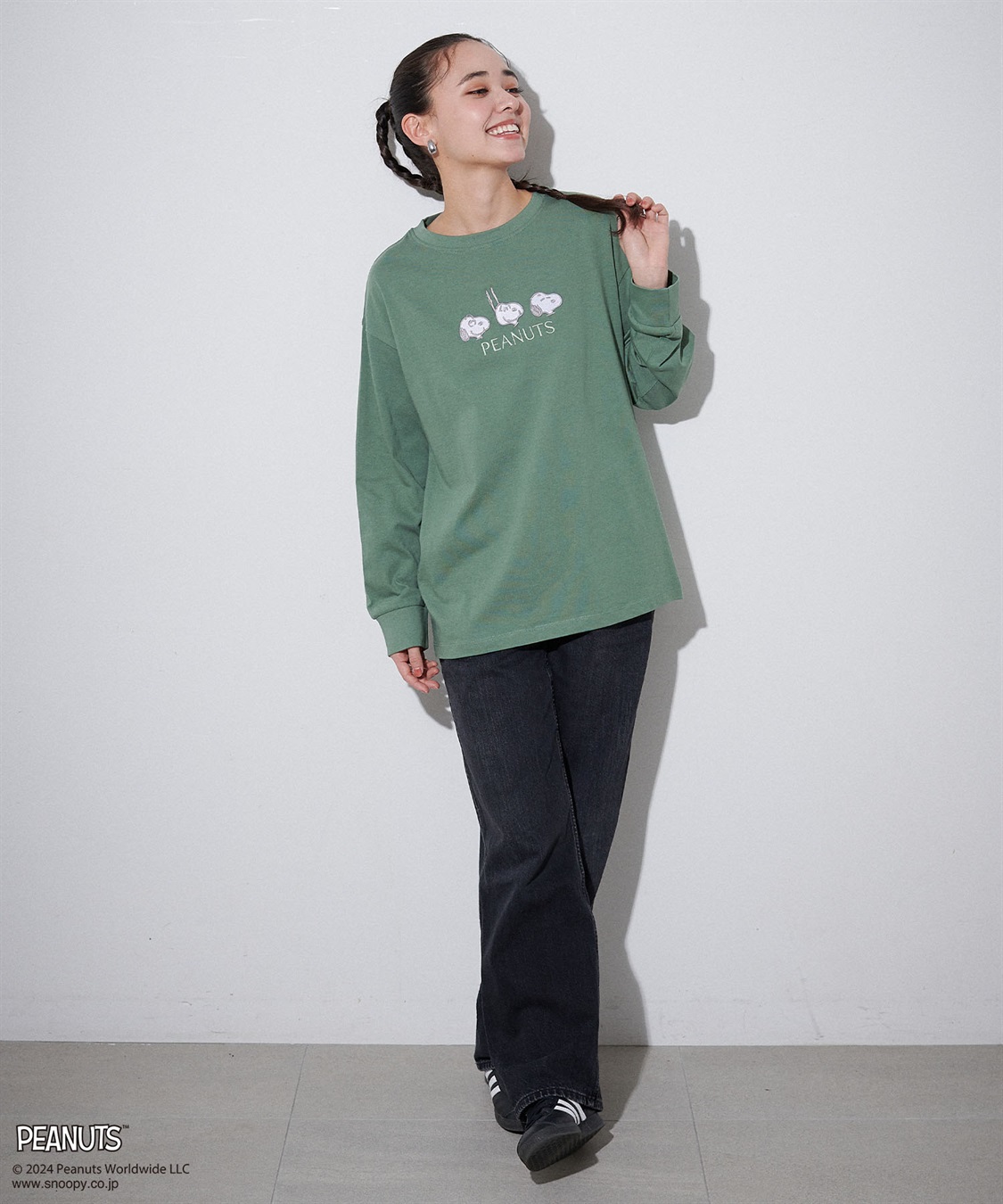 Life Style by cross marche 【PEANUTS/ピーナッツ】スヌーピー/SNOOPY  フロント刺繍デザインロンT_sub_17