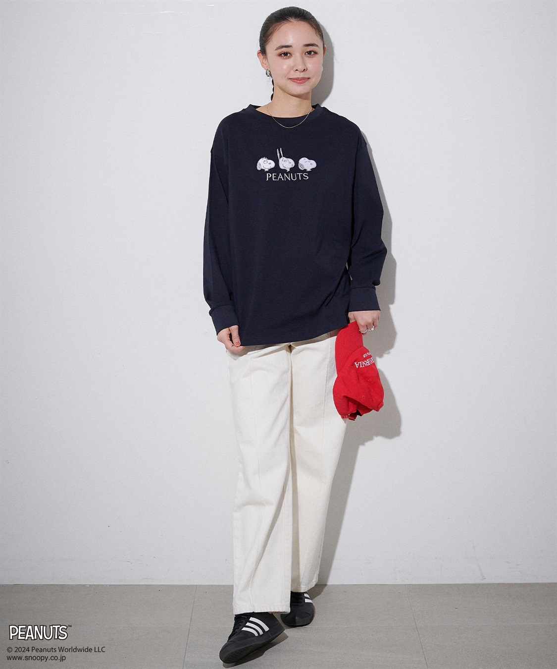 Life Style by cross marche 【PEANUTS/ピーナッツ】スヌーピー/SNOOPY  フロント刺繍デザインロンT_sub_21