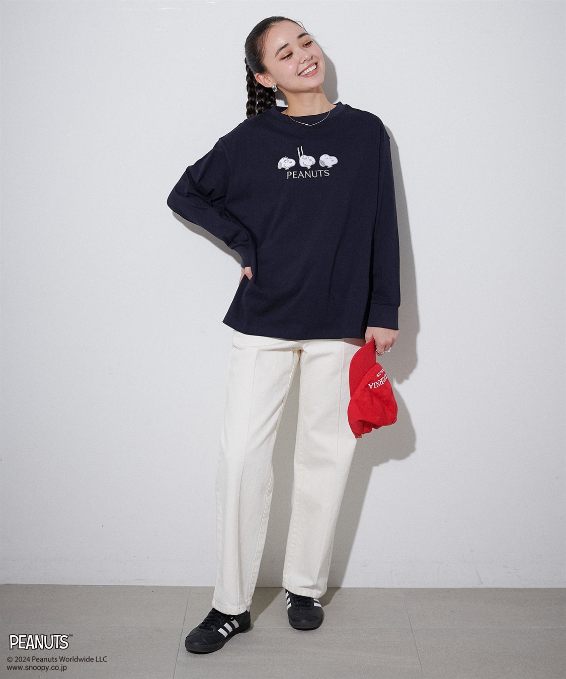 Life Style by cross marche 【PEANUTS/ピーナッツ】スヌーピー/SNOOPY  フロント刺繍デザインロンT_sub_22