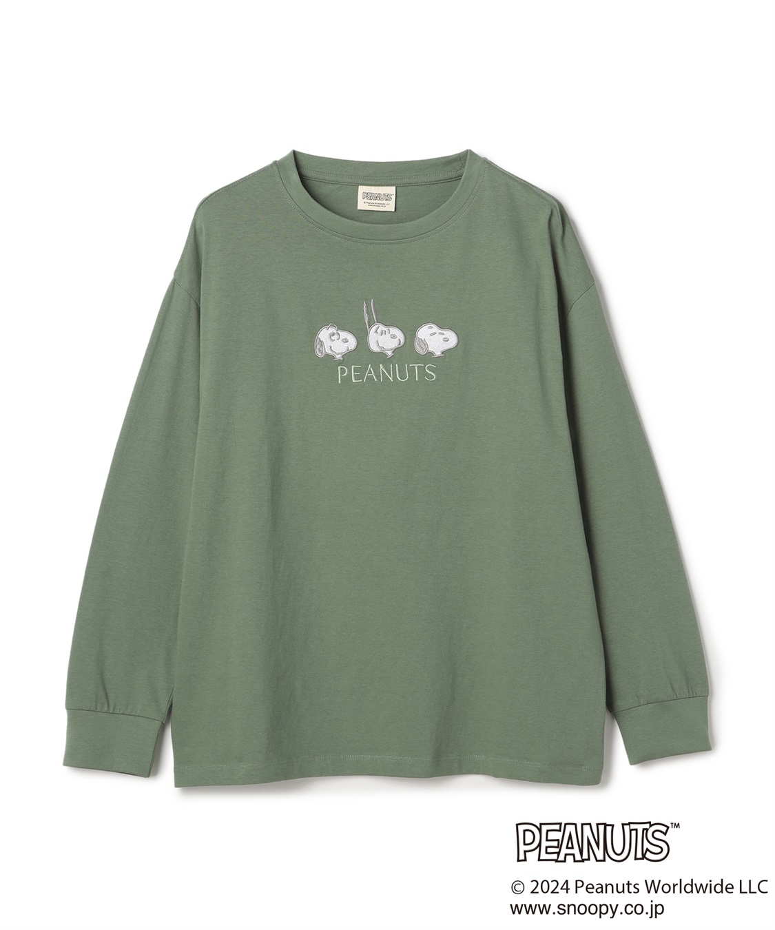 Life Style by cross marche 【PEANUTS/ピーナッツ】スヌーピー/SNOOPY  フロント刺繍デザインロンT_sub_23