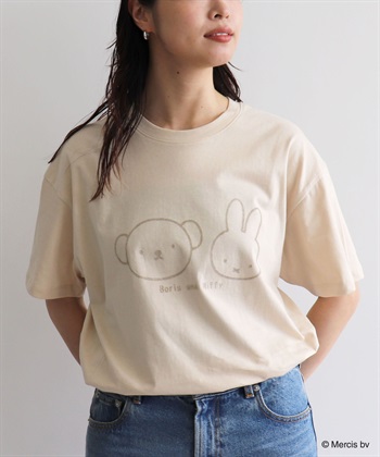 Life Style by cross marche 【miffy/ミッフィー】ミッフィーandボリスフロッキープリント半袖Tシャツ_subthumb_12
