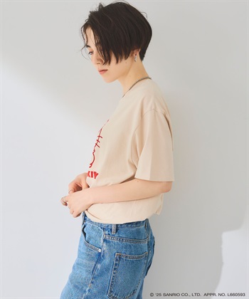 chara station 【sanrio characters】HELLO KITTY/ハローキティ フロッキープリント半袖Ｔシャツ《サンリオキャラクターズ》_subthumb_6