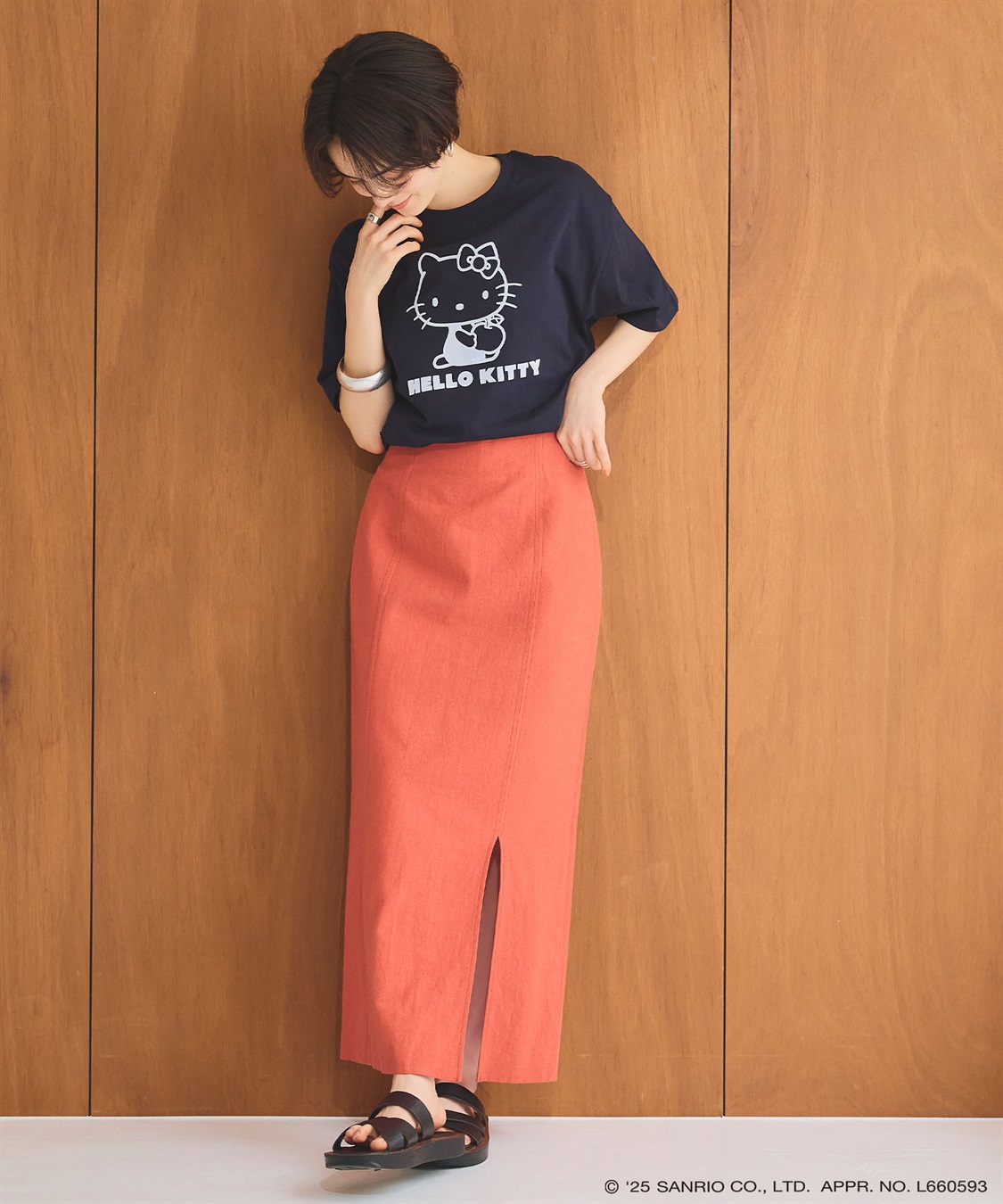 Life Style by cross marche 【sanrio characters】HELLO KITTY/ハローキティ フロッキープリント半袖Ｔシャツ《サンリオキャラクターズ》_sub_15