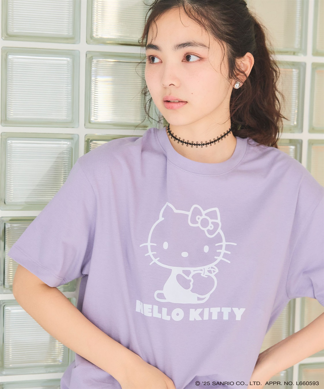 Life Style by cross marche 【sanrio characters】HELLO KITTY/ハローキティ フロッキープリント半袖Ｔシャツ《サンリオキャラクターズ》_sub_18
