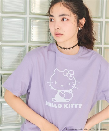 chara station 【sanrio characters】HELLO KITTY/ハローキティ フロッキープリント半袖Ｔシャツ《サンリオキャラクターズ》_subthumb_18