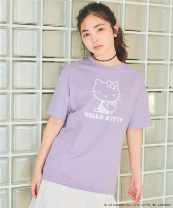 chara station 【sanrio characters】HELLO KITTY/ハローキティ フロッキープリント半袖Ｔシャツ《サンリオキャラクターズ》_subthumb_20