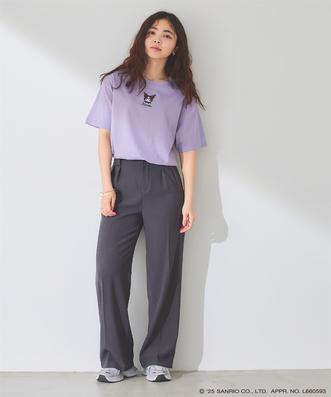 Life Style by cross marche 【sanrio characters】KUROMI/クロミ刺繍デザイン半袖Tシャツ《サンリオキャラクターズ》_sub_8