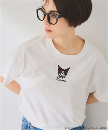 chara station 【sanrio characters】KUROMI/クロミ刺繍デザイン半袖Tシャツ《サンリオキャラクターズ》_subthumb_11