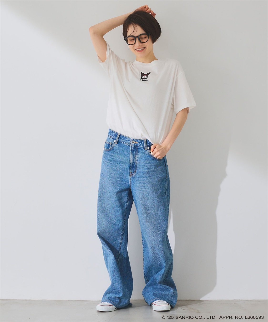 Life Style by cross marche 【sanrio characters】KUROMI/クロミ刺繍デザイン半袖Tシャツ《サンリオキャラクターズ》_sub_17