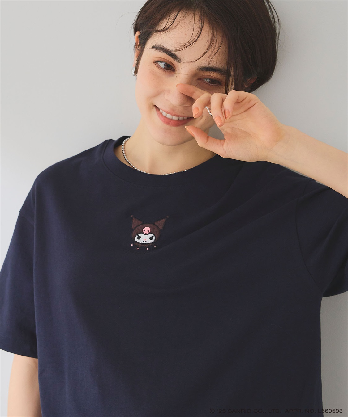 Life Style by cross marche 【sanrio characters】KUROMI/クロミ刺繍デザイン半袖Tシャツ《サンリオキャラクターズ》_sub_21