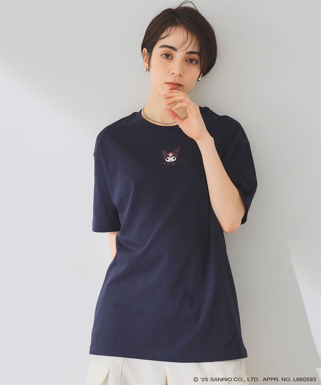 Life Style by cross marche 【sanrio characters】KUROMI/クロミ刺繍デザイン半袖Tシャツ《サンリオキャラクターズ》_sub_22