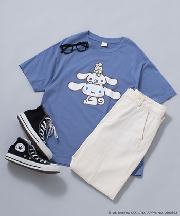 chara station 【sanrio characters】シナモロールプリント半袖Tシャツ《サンリオキャラクターズ》_subthumb_1