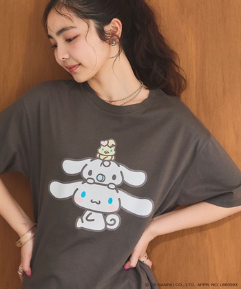 chara station 【sanrio characters】シナモロールプリント半袖Tシャツ《サンリオキャラクターズ》_subthumb_2