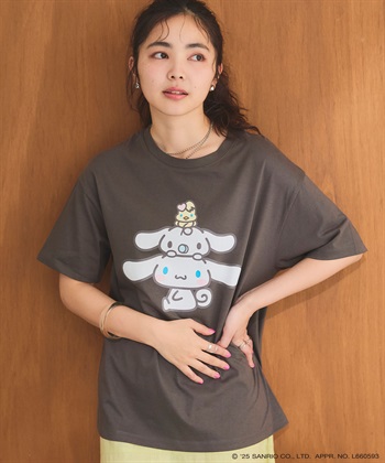 chara station 【sanrio characters】シナモロールプリント半袖Tシャツ《サンリオキャラクターズ》_subthumb_6
