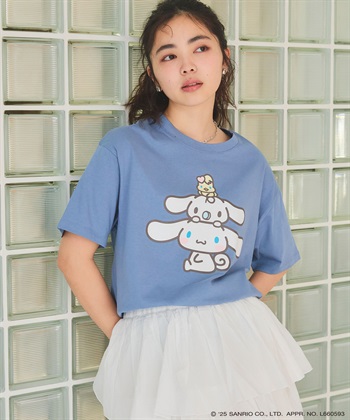 chara station 【sanrio characters】シナモロールプリント半袖Tシャツ《サンリオキャラクターズ》_subthumb_13