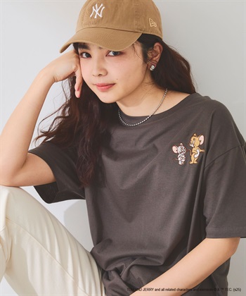 Life Style by cross marche 【TOM and JERRY/トムとジェリー】ジェリー＆タフィー胸刺繍バックロゴプリント半袖Ｔシャツ_subthumb_4
