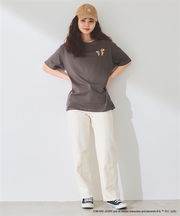Life Style by cross marche 【TOM and JERRY/トムとジェリー】ジェリー＆タフィー胸刺繍バックロゴプリント半袖Ｔシャツ_subthumb_7