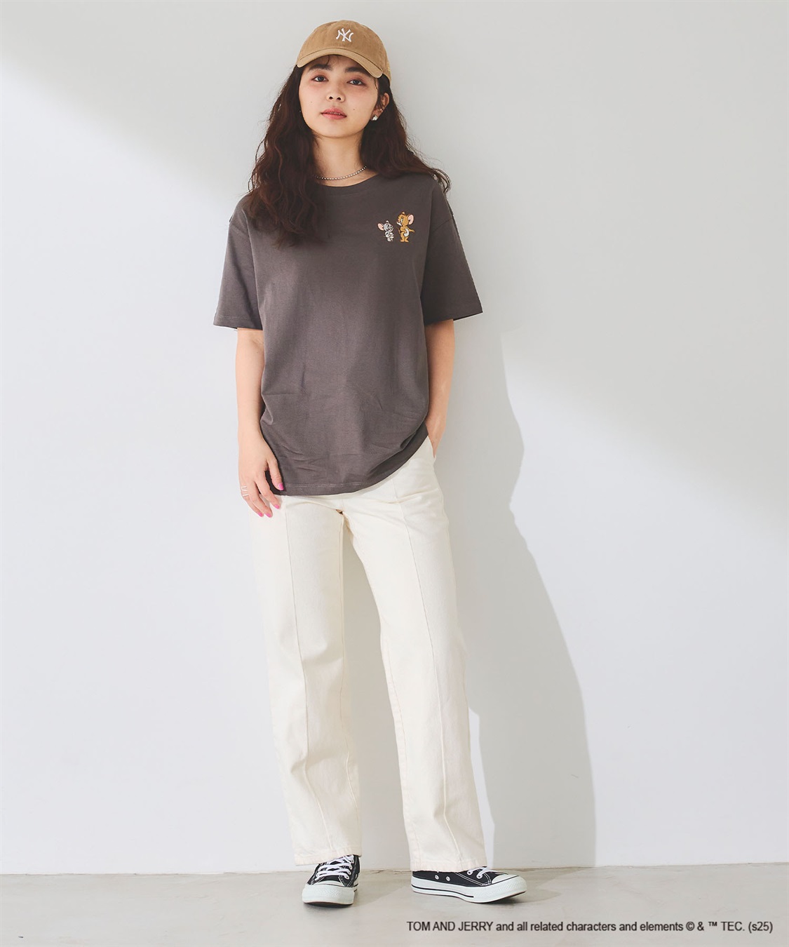 chara station 【TOM and JERRY/トムとジェリー】ジェリー＆タフィー胸刺繍バックロゴプリント半袖Ｔシャツ_sub_8