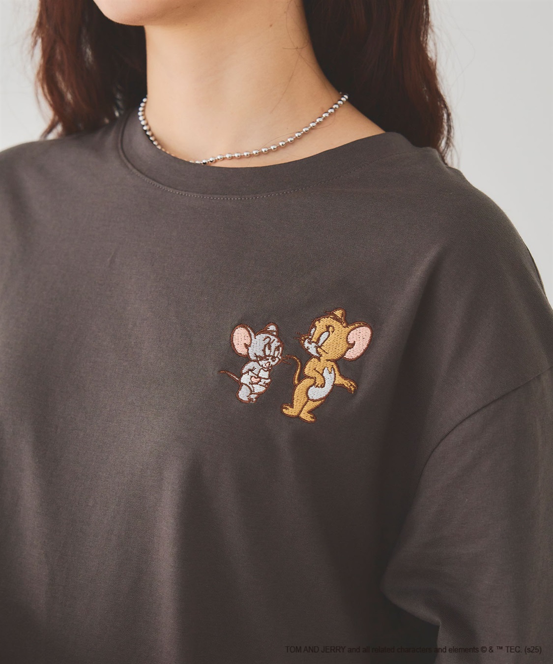 chara station 【TOM and JERRY/トムとジェリー】ジェリー＆タフィー胸刺繍バックロゴプリント半袖Ｔシャツ_sub_10