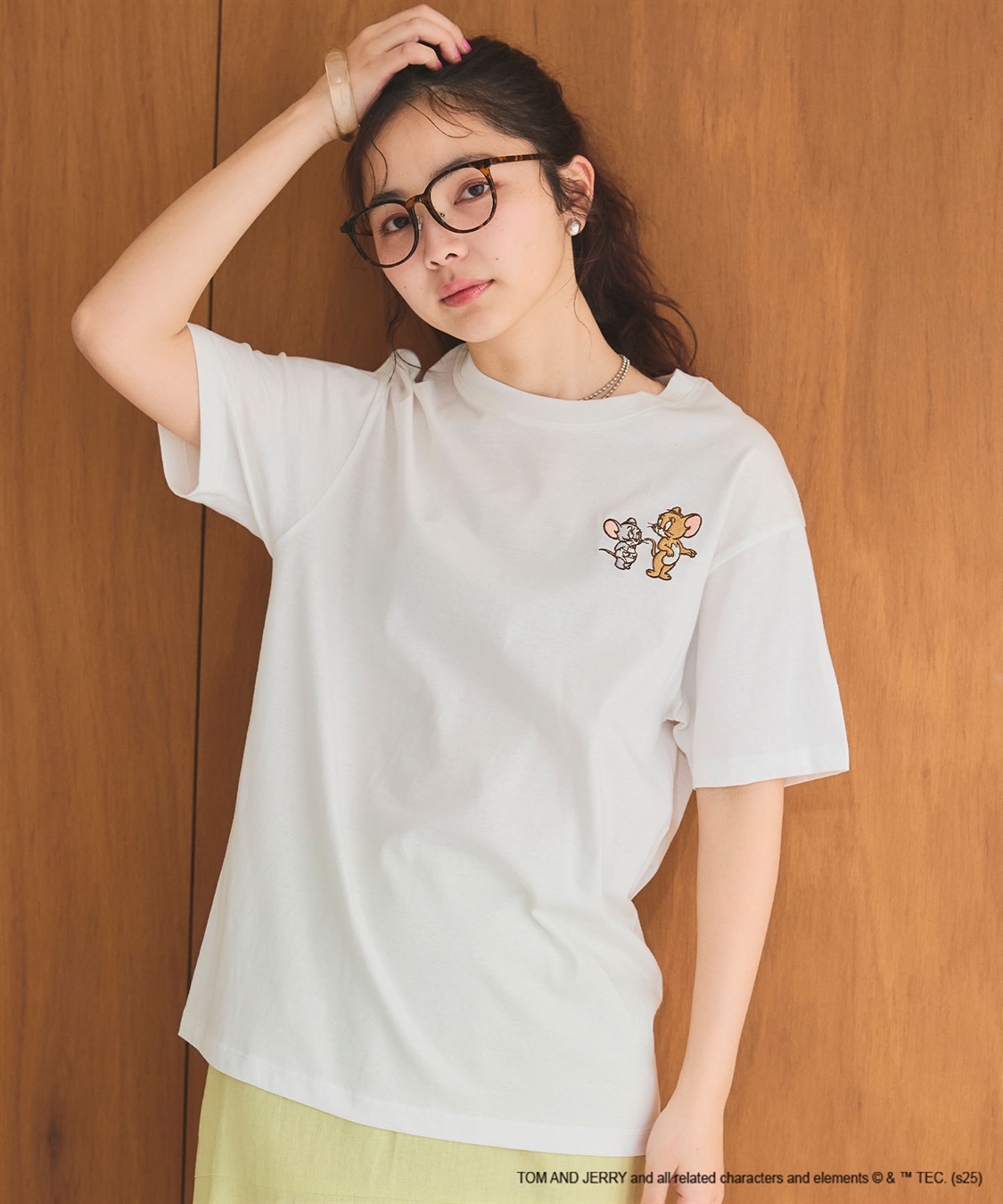 chara station 【TOM and JERRY/トムとジェリー】ジェリー＆タフィー胸刺繍バックロゴプリント半袖Ｔシャツ_sub_20