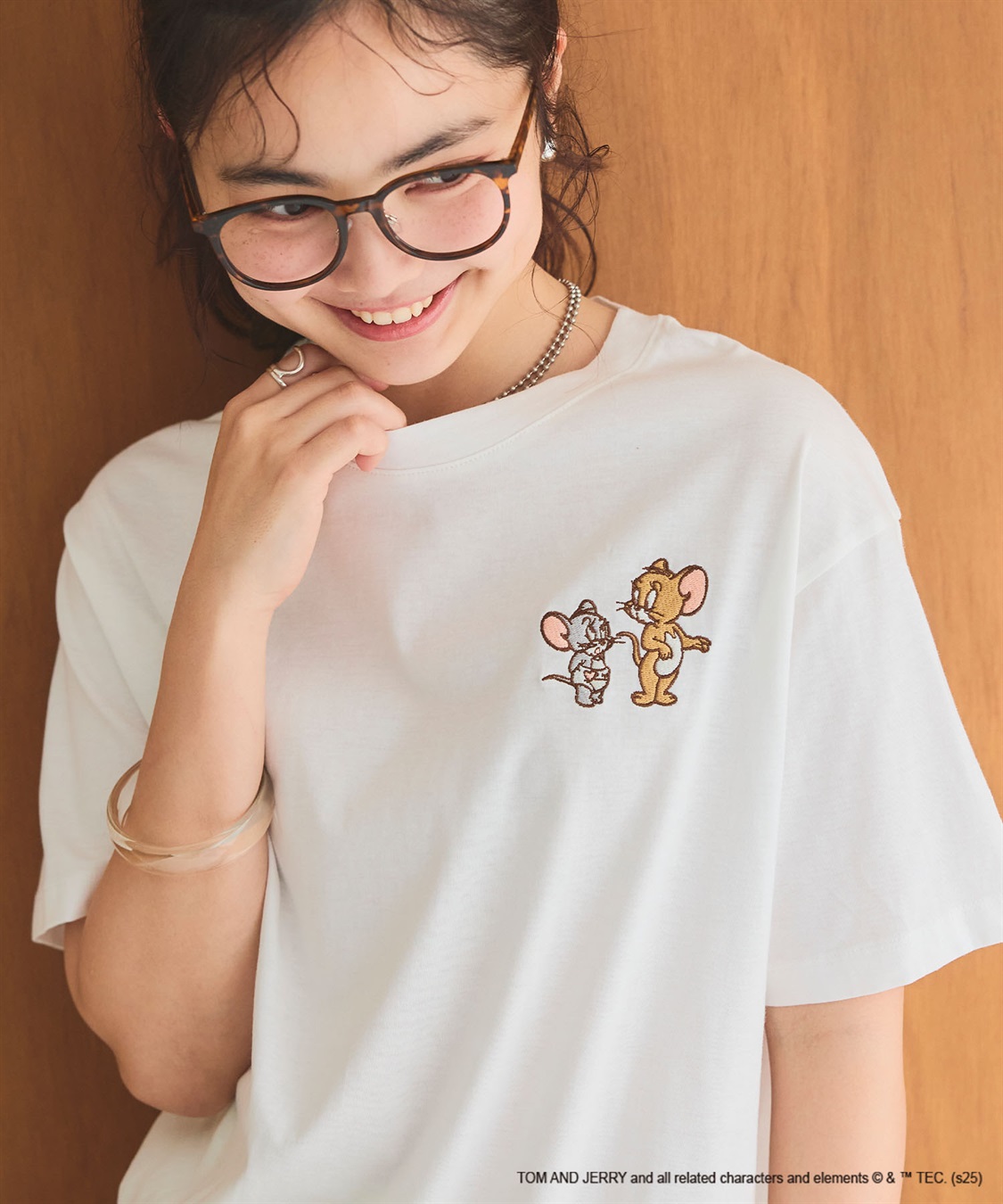chara station 【TOM and JERRY/トムとジェリー】ジェリー＆タフィー胸刺繍バックロゴプリント半袖Ｔシャツ_sub_21