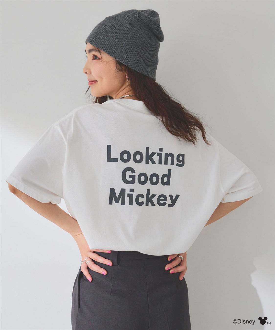 chara station 【Disney/ディズニー】ミッキーマウスフェイスプリントTシャツ_sub_3