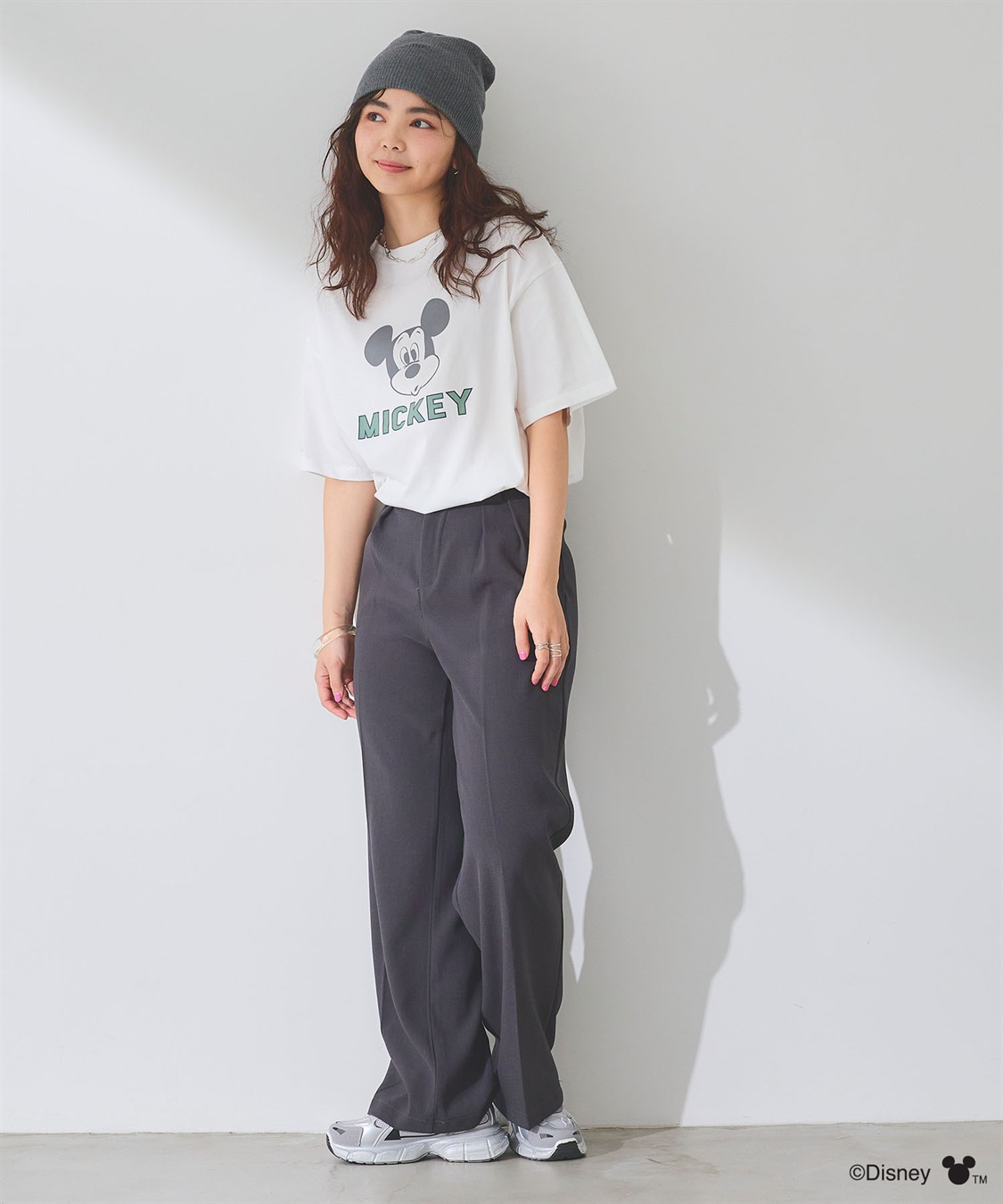 chara station 【Disney/ディズニー】ミッキーマウスフェイスプリントTシャツ_sub_7