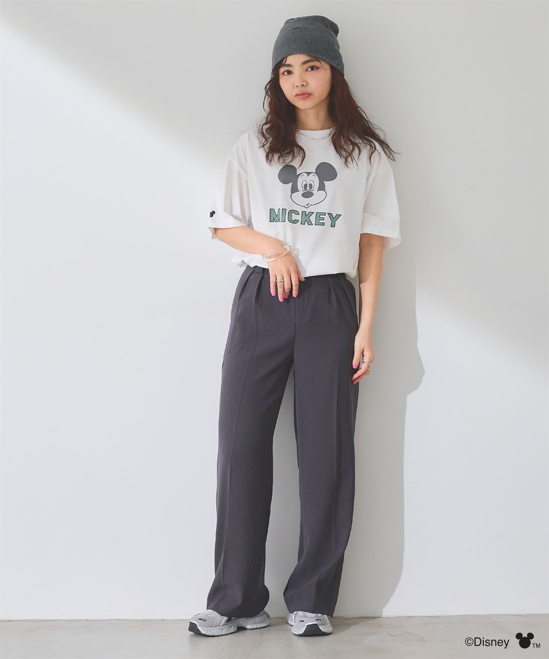 chara station 【Disney/ディズニー】ミッキーマウスフェイスプリントTシャツ_sub_8