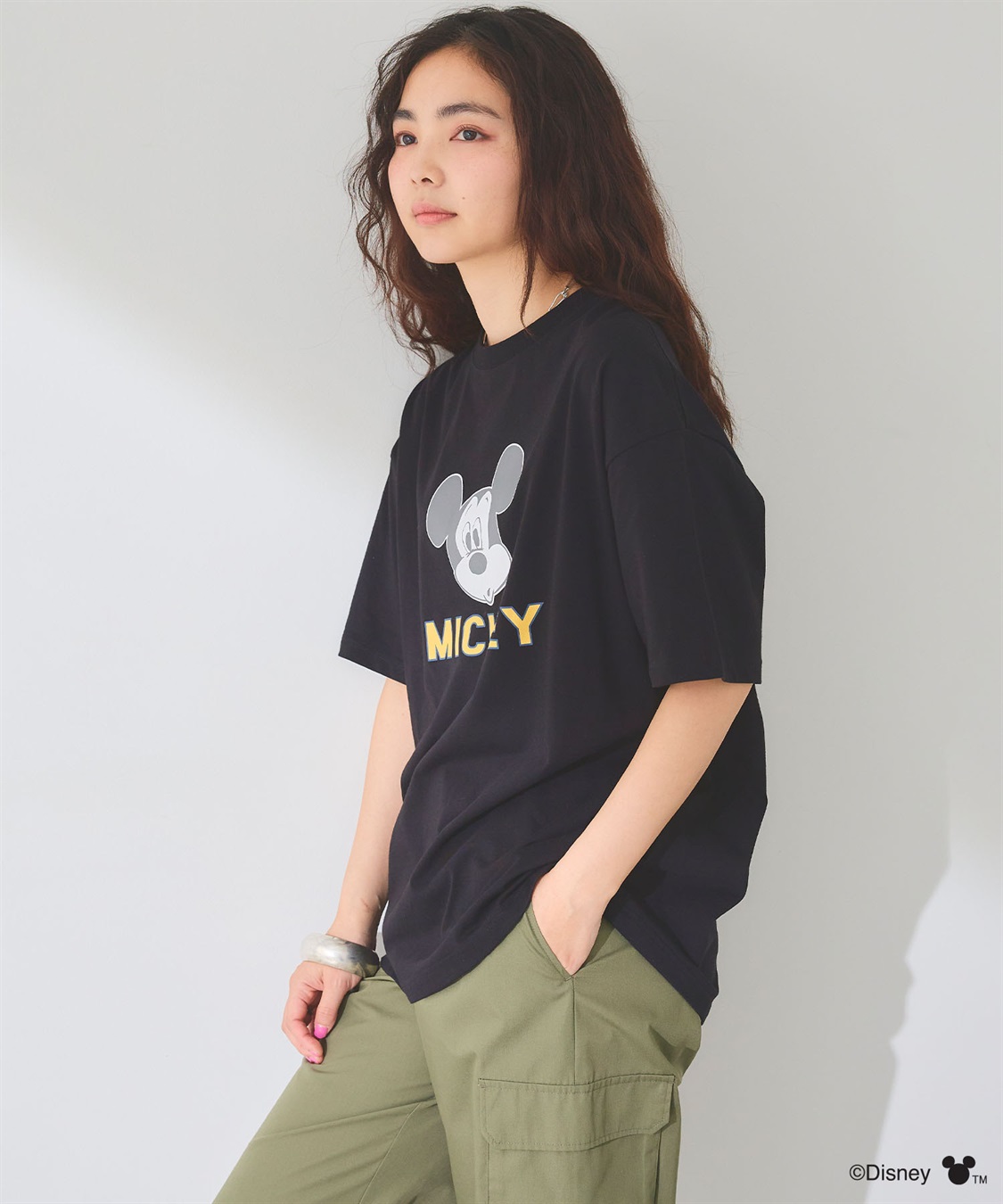chara station 【Disney/ディズニー】ミッキーマウスフェイスプリントTシャツ_sub_9
