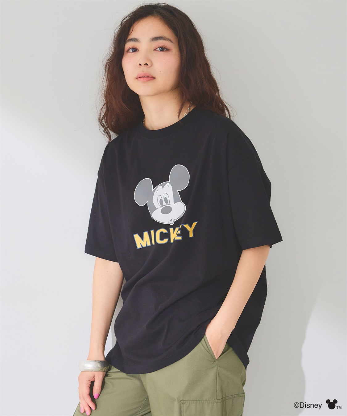 chara station 【Disney/ディズニー】ミッキーマウスフェイスプリントTシャツ_sub_11
