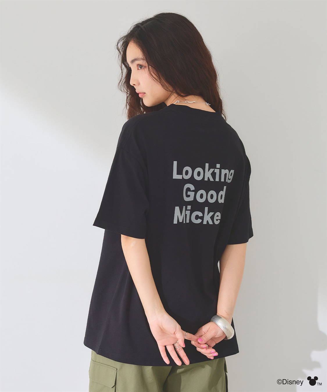 chara station 【Disney/ディズニー】ミッキーマウスフェイスプリントTシャツ_sub_12