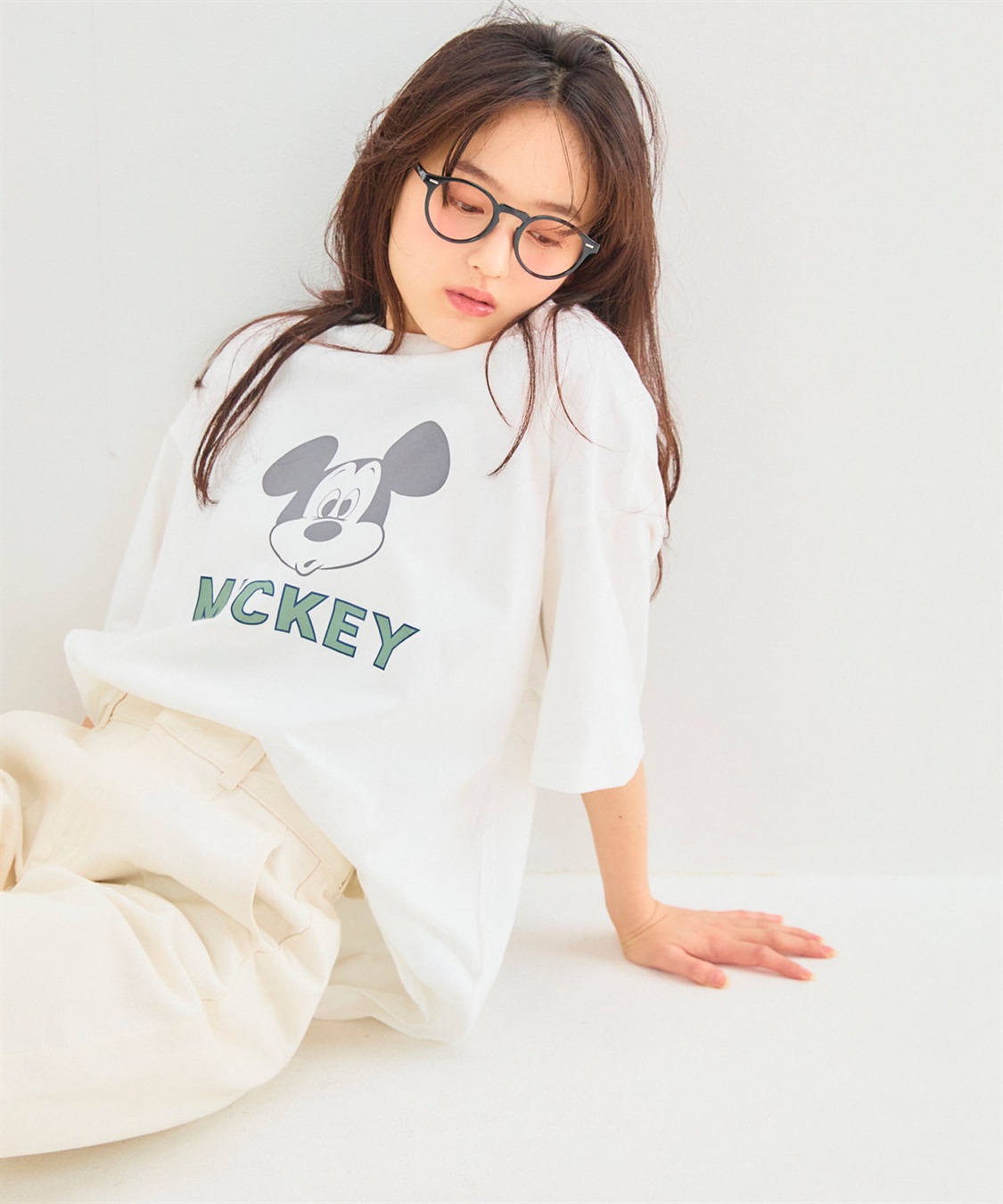 chara station 【Disney/ディズニー】ミッキーマウスフェイスプリントTシャツ_sub_19