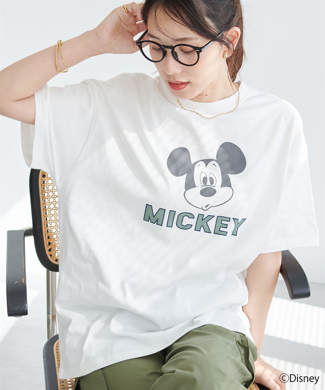 chara station 【Disney/ディズニー】ミッキーマウスフェイスプリントTシャツ_sub_20