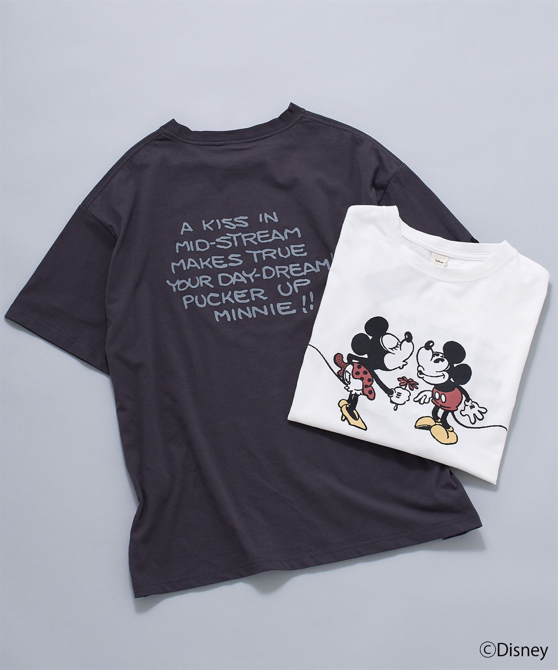 Disney/ディズニー】ミッキー＆ミニープリント半袖Tシャツ chara