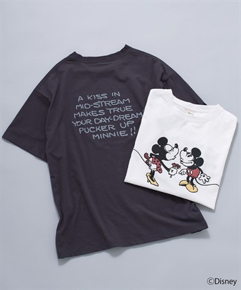 chara station 【Disney/ディズニー】ミッキー＆ミニープリント半袖Tシャツ_subthumb_1