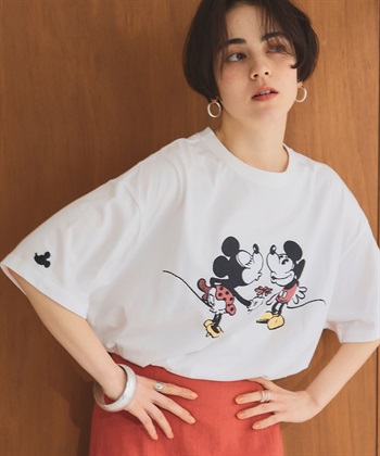 chara station 【Disney/ディズニー】ミッキー＆ミニープリント半袖Tシャツ_subthumb_2
