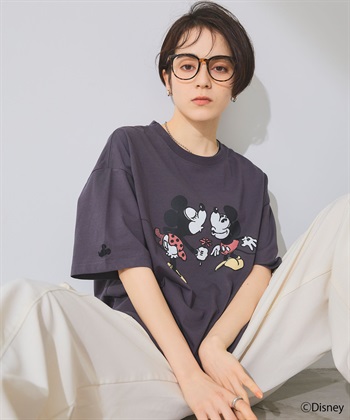 chara station 【Disney/ディズニー】ミッキー＆ミニープリント半袖Tシャツ_subthumb_3