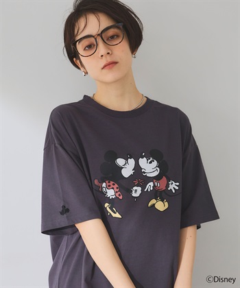 chara station 【Disney/ディズニー】ミッキー＆ミニープリント半袖Tシャツ_subthumb_4