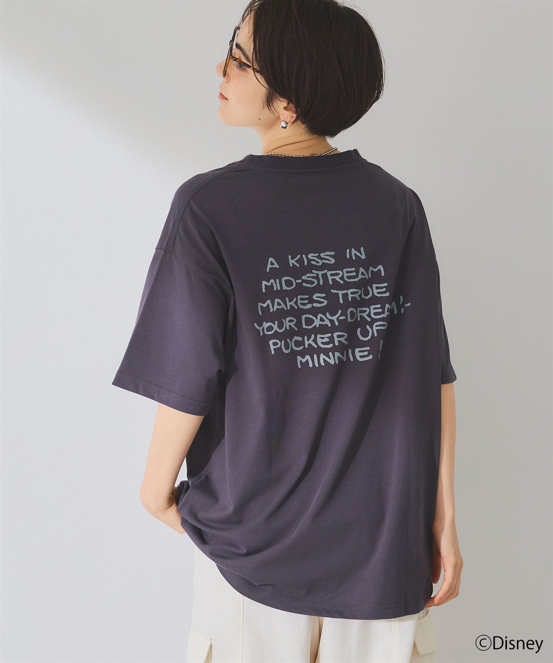 chara station 【Disney/ディズニー】ミッキー＆ミニープリント半袖Tシャツ_sub_5