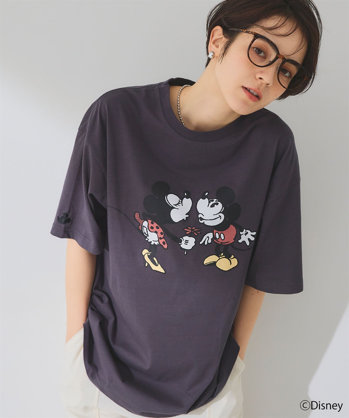 chara station 【Disney/ディズニー】ミッキー＆ミニープリント半袖Tシャツ_sub_6