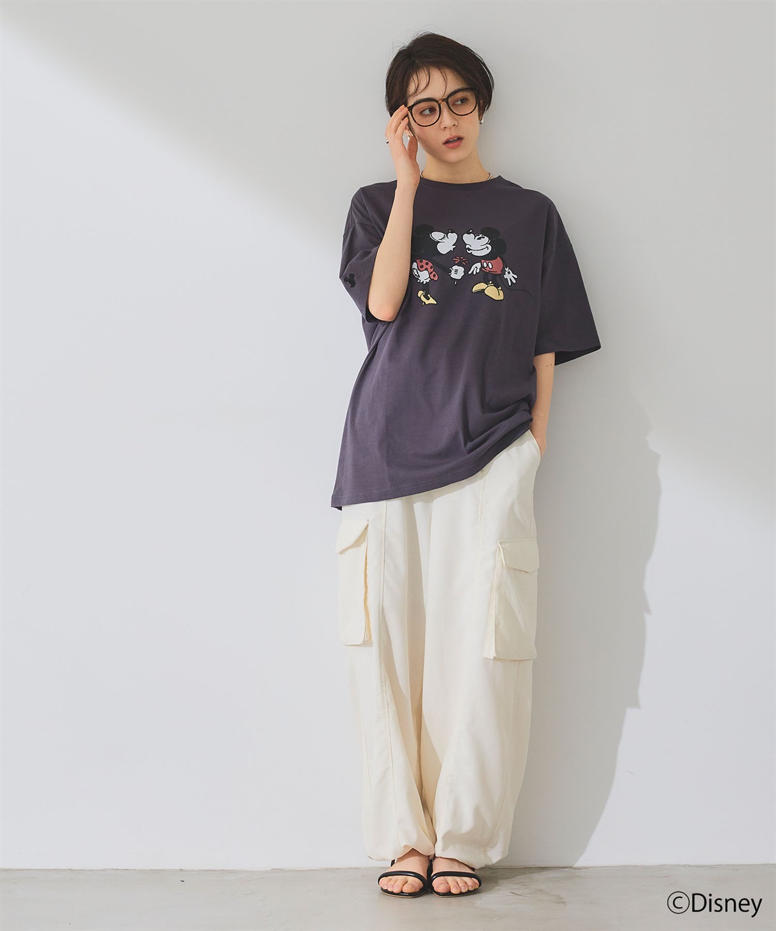 chara station 【Disney/ディズニー】ミッキー＆ミニープリント半袖Tシャツ_sub_10