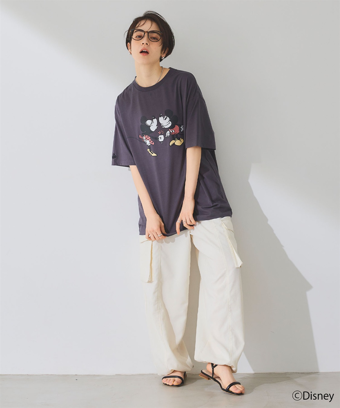 chara station 【Disney/ディズニー】ミッキー＆ミニープリント半袖Tシャツ_sub_11