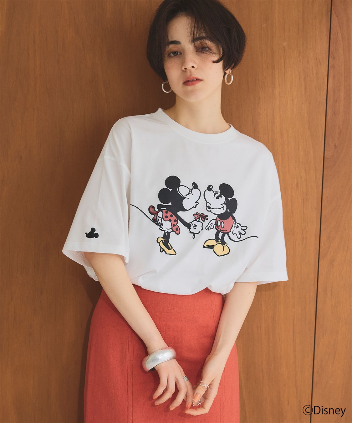 chara station 【Disney/ディズニー】ミッキー＆ミニープリント半袖Tシャツ_sub_13