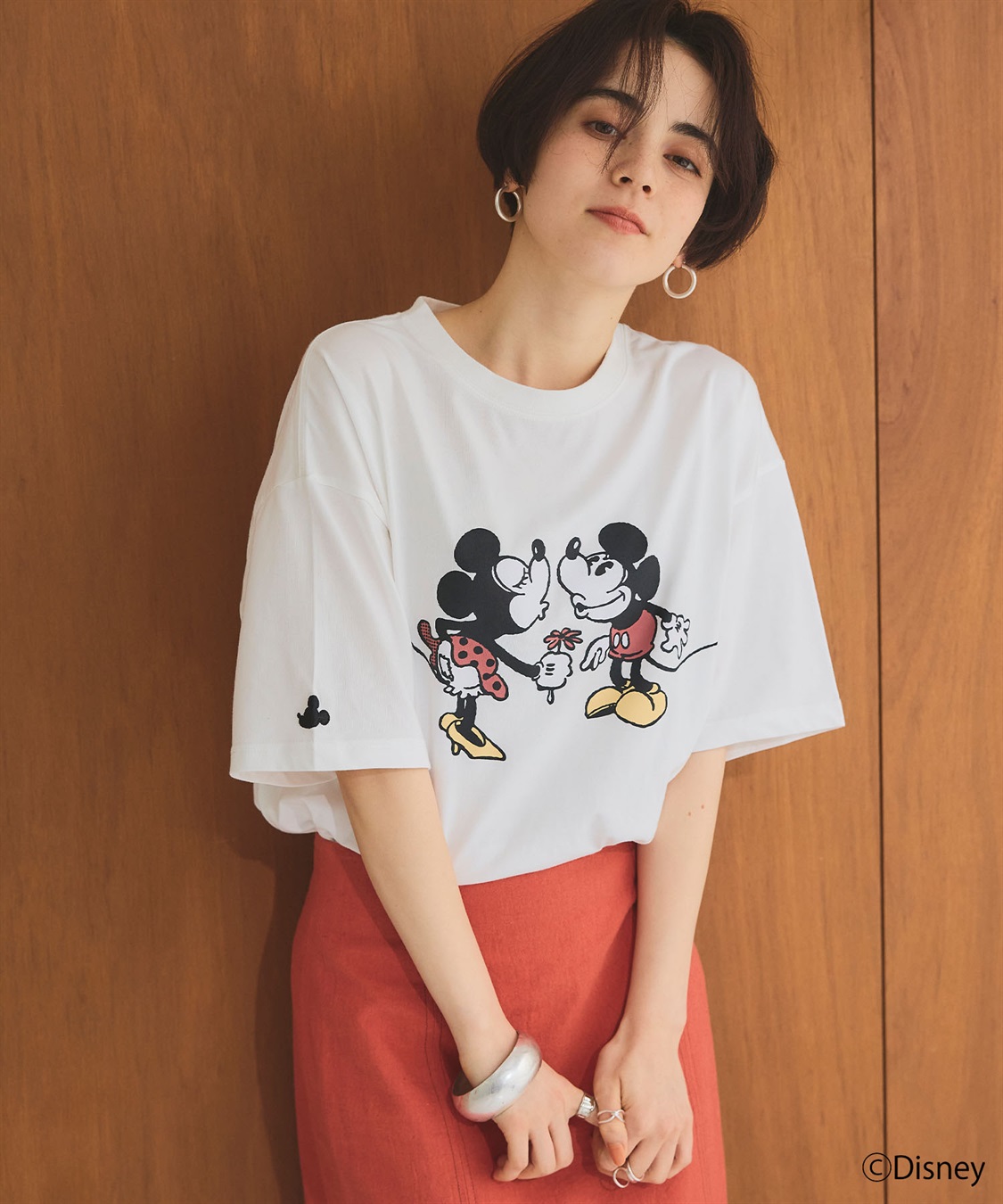 chara station 【Disney/ディズニー】ミッキー＆ミニープリント半袖Tシャツ_sub_14