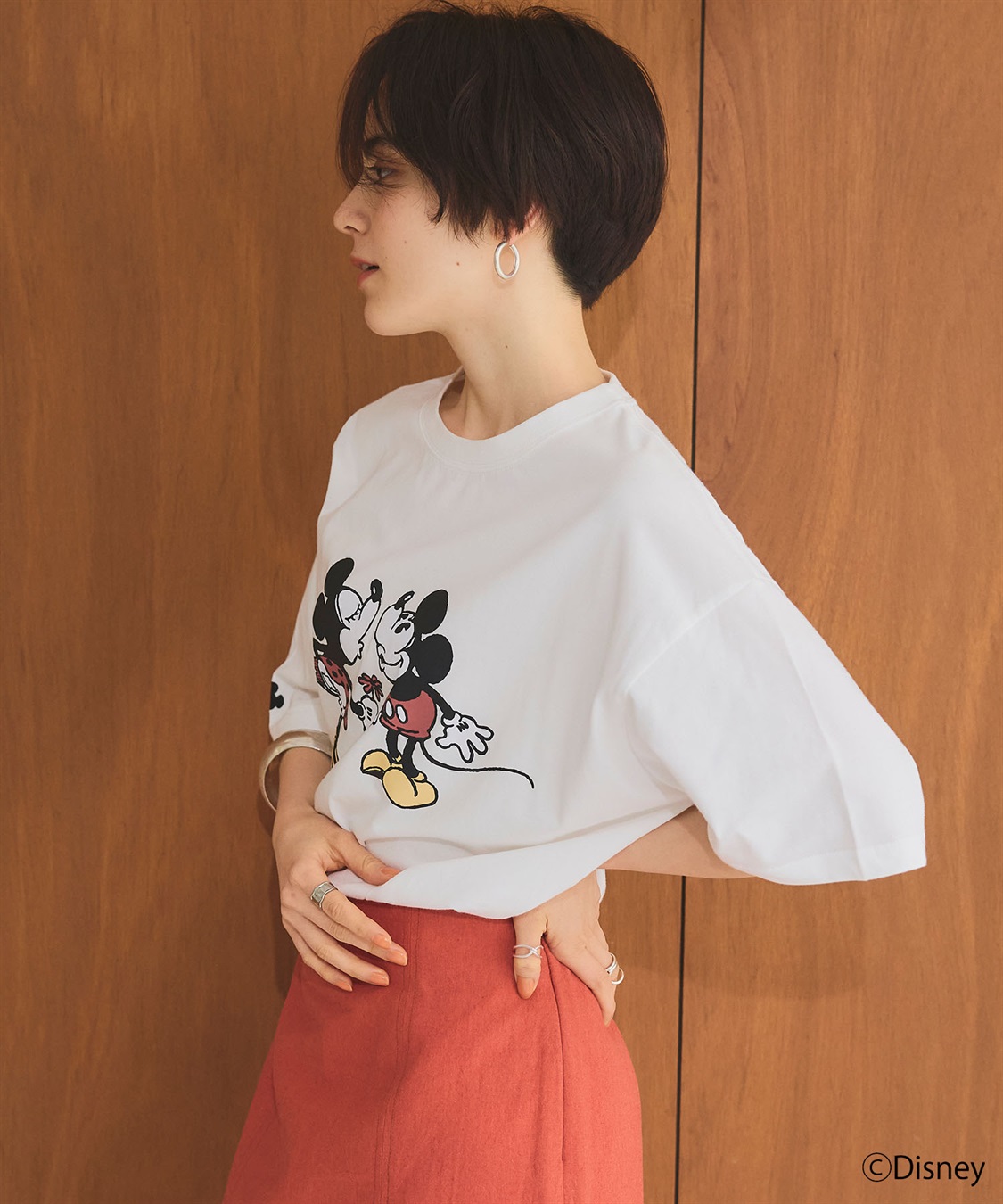 chara station 【Disney/ディズニー】ミッキー＆ミニープリント半袖Tシャツ_sub_16