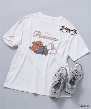 Life Style by cross marche 【Disney/ディズニー】おしゃれキャット・マリー＆ベルリオーズ＆トゥルーズ・プリント半袖Tシャツ（The Aristocats）_subthumb_1